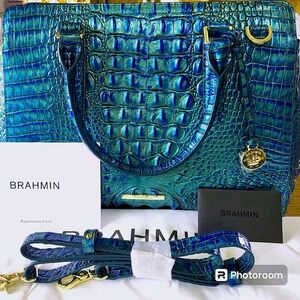 New! Brahmin Small Finley Peacock Melbourne